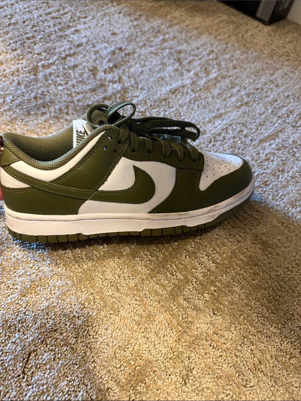 Nike Men’s Dunk Low — Olive Green & White